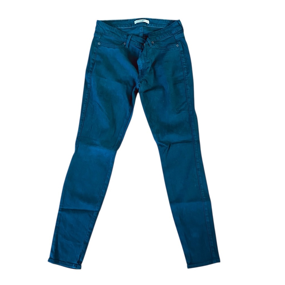 Rich & Skinny Hunter Green Skinny Stretch Medium Rise Jeans, Size 28